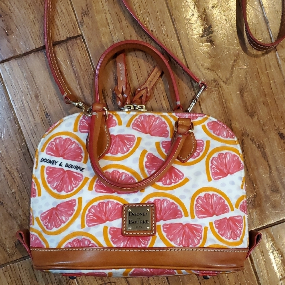 Dooney & Bourke Pomelo Bitsy Grapefruit Print Women's Bag - Orange and Pink